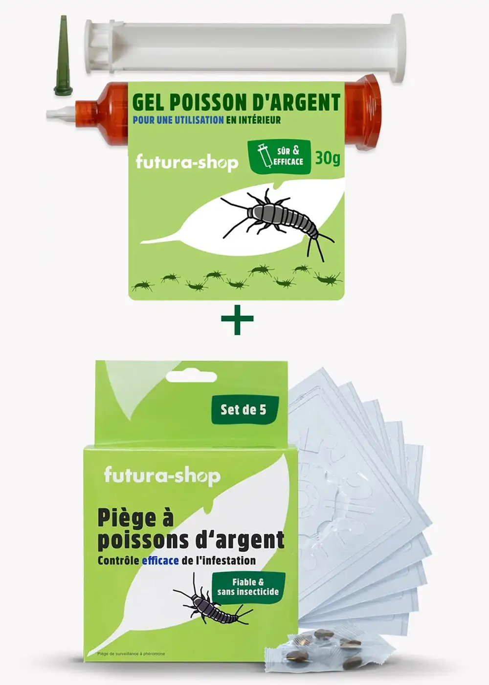 Gel et piège à poissons d'argent Gel et piège à poissons d'argent